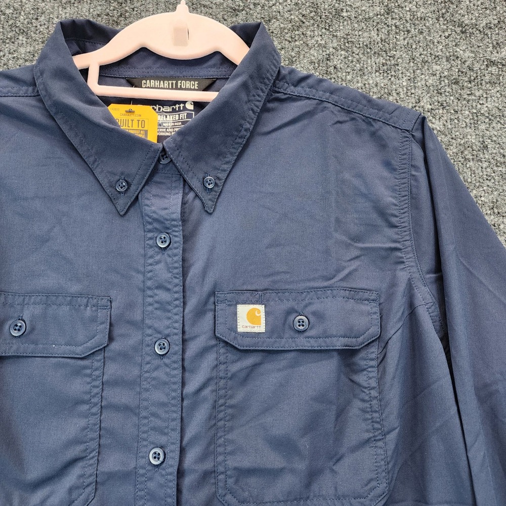 NWT Carhartt Force Womens Relaxed Fit Lightweight Work Shirt UPF Button XL 16-18